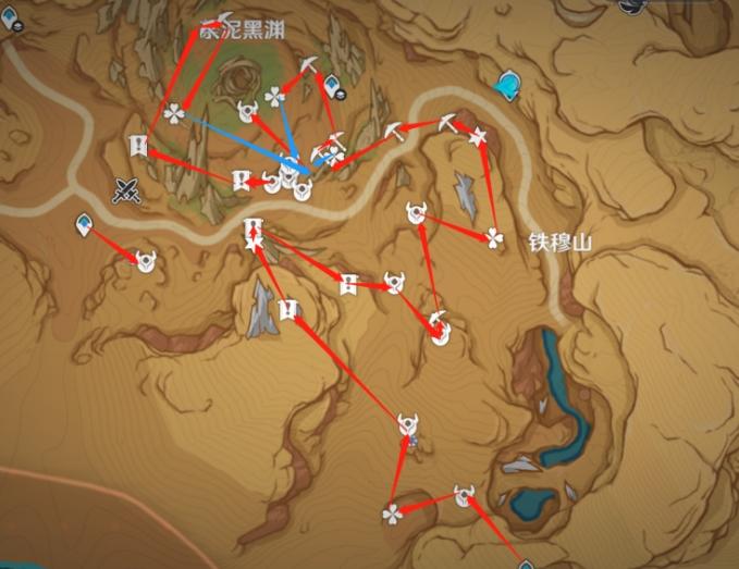 《原神》荒石苍漠全探索攻略 荒石苍漠全宝箱点位收集路线