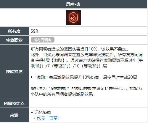 白荆回廊屏障炎技能怎么获得